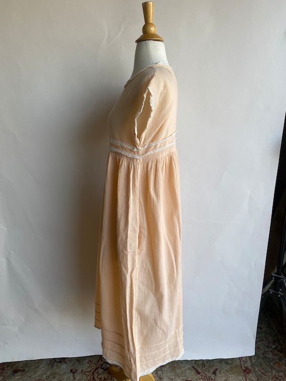Vintage 1960's Dress, Pale Pink Sleeve Empire Wai… - image 5