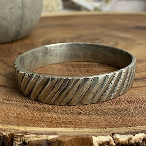 Moroccan Silver Bracelet, Tuareg Cuff Bracelet, Silver Bangle, Berber Handmade Cuff Tribal 03YS00411