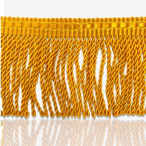 2.5 Inch Wide Gold Bullion Fringe, Trim By The Yard Value Pack (Bright Yellow)