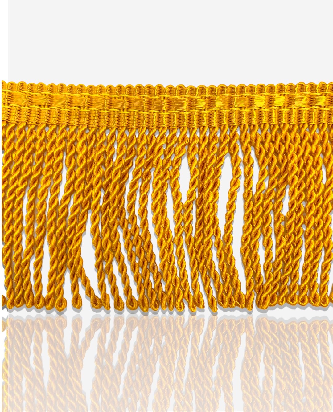DÉCOPRO 5 Yard Value Pack/Auburn Red Wine Camel Gold Bullion Fringe with Fancy Woven Header / 3 Long/Style# BFMLT3-WVN Color