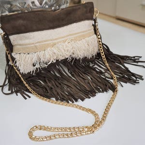 Vintage Leather Purse, Moroccan Rug Bag, Handira Bag, Fringe Tassel Bag, Shoulder Bag, Crossbody Handbag, Wallet Purse 03YS049