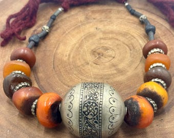Berber Traditional Necklace, Moroccan Statement Necklace 03YL0707