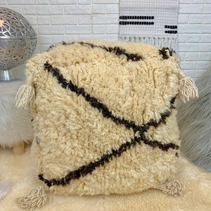 Großer Beni Ourain Pouf Hochwertigstes Bodenkissen | Etsy