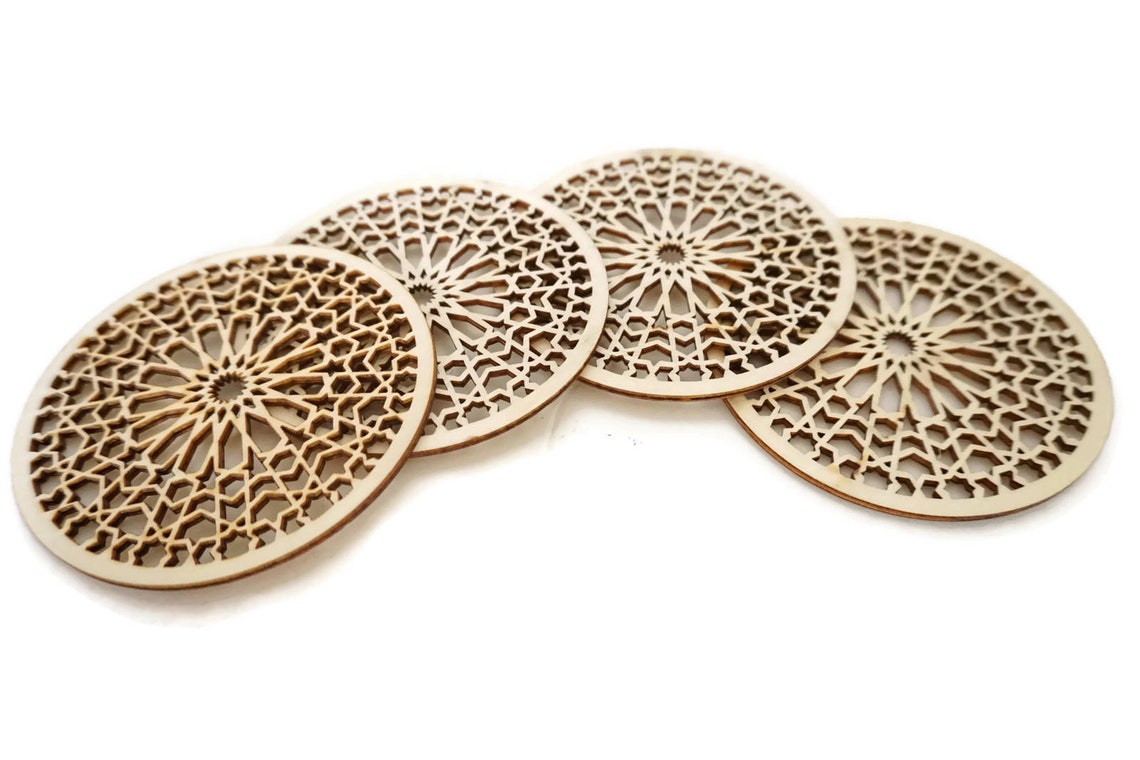 4 Marokkanische Fliesen Design Laser cut Unfertig Holz Formen | Etsy