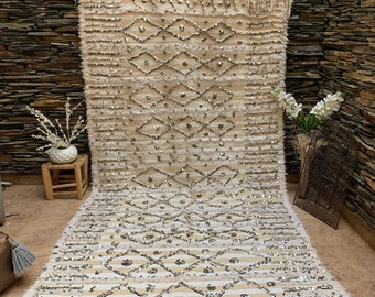 Extra Große Vintage Handira Hochzeit Decke, Marokkanische Handgemachter Luxus Überwurf, Berber Teppich Pailletten 03YS00612