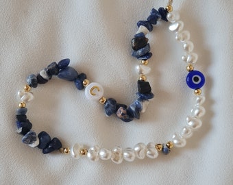 Boucles D'oreilles Pendantes En Argent 925 Avec Perles De Sodalite Bleue 6mm - Neuf Avec étiquettes