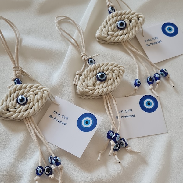 100 Evil Eye Gefälligkeiten, Türdekoration, Schutzgeschenke, neue Hausgeschenke, Evil Eye Hauptdekoration, Wandbehang, Rückspiegelhängen