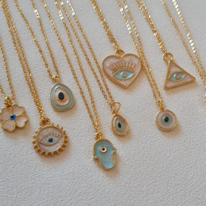 Evil Eye Halskette,Hamsa Halskette,Schutz Halskette,Gold Evil Eye Halskette,Tiny Evil Eye Halskette,Nazar Halskette,Geschenk,Brautjungfer Geschenke