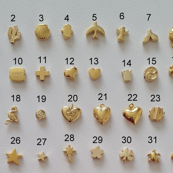 Little Beads for Phone Straps,Gold Charms,Extra Charms For Your Jewelry,Trendy Jewelry,Cute Phone Strap