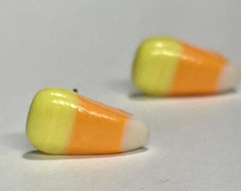 Halloween, Fall Earrings, Candy Corn, Etsy, Women's Earrings, Polymer Clay Earrings, Miniature Food Gifts For Her, Gifts for Her