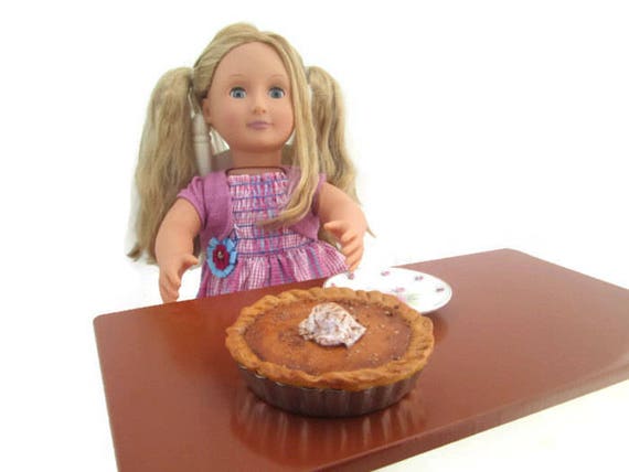 Pumpkin Pie for American Girl Dolls Polymer Clay Food