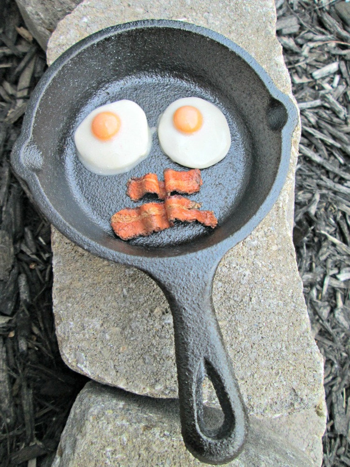 Bacon and Eggs Cast Iron Skillet Breakfast Polymer Clay Etsy