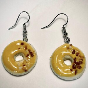 Food Jewelry, Tiny Food Jewelry, Food Jewelry in Handmade, Food Jewelry Miniatures,  polymer clay earrings, gifts for her,  Donut Earrings