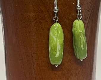 Gifts, Gifts for Her, Gifts for Girlfriend, Anniversary Gifts, Last Minute Gifts, Food Earrings, Pickle Earrings, Clay Mini Earrings