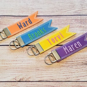 Flag Tag: Personalized Name Keychain/ Label / Bookbag tag