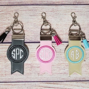 Monogram Flag Tag: Personalized Name Keychain/ Label / Bag tag