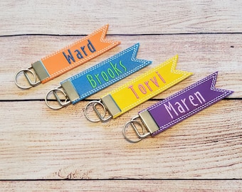 Flag Tag: Personalized Name Keychain/ Label / Bookbag tag