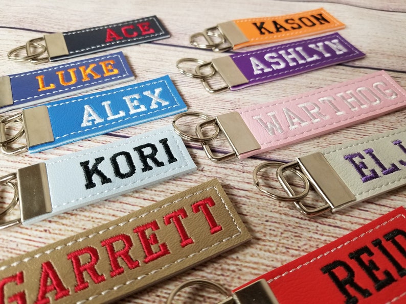 Name Tag: Personalized keyfob/ Bag label/ Name keychain/ | Etsy