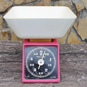 USSR vintage trade red scales - USSR Antique Scales, Metal Weight Scales - 1970s - Shabby Chic scales