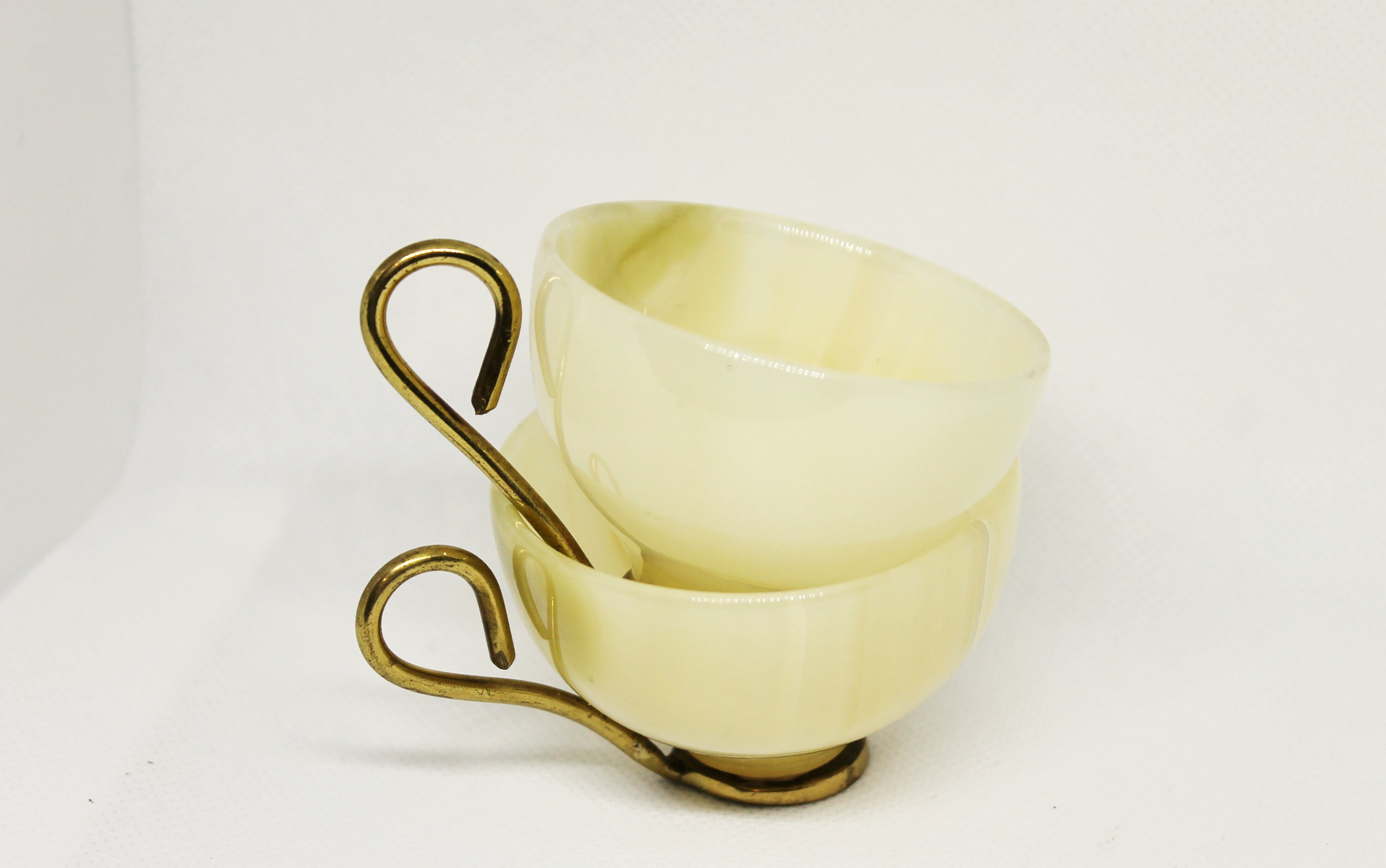 Pair of vintage onyx cups small stone cups set of two onyx Etsy