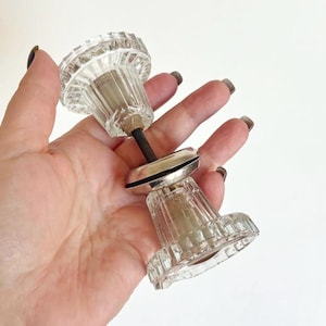 Vintage Glass Door Knobs Set Soviet Era Antique Style Handles Decorative Hardware Distressed Condition Home Decor