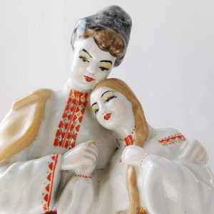 USSR vintage porcelain figurine Ukrainian May night USSR vintage 1970s Hand painted image 3