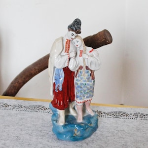 Vintage porcelain figurine "Ukrainian May night" - USSR vintage - 1970s - Hand painted