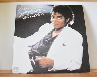 Retro music vinyl plate - Michael Jackson - "Thriller", Rare retro records, Gramophone plate, Retro vinyl, Vintage vinyl, Music audio