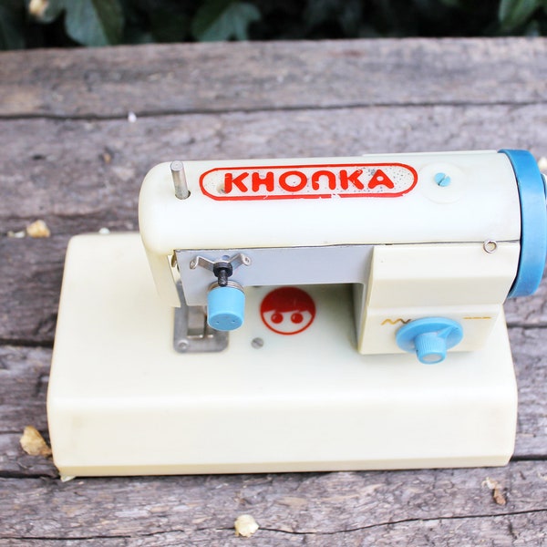 Vintage kid's Sewing Machine Toy "Knopka", Soviet Kid's Sewing Machine, USSR collectible toy