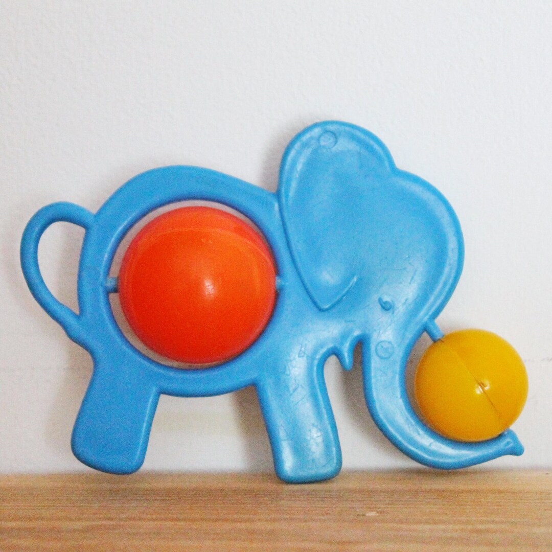 Soveit Rattle Soviet Vintage Baby Rattle - Elephant - 4.3 Inches - Soviet Toy ...