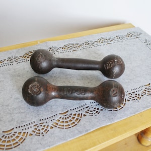Vintage dumbbells for sale hotsell