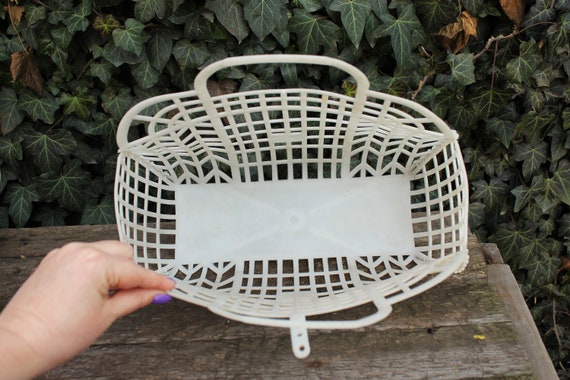 Vintage white basket -Go shopping - Made in USSR … - image 7
