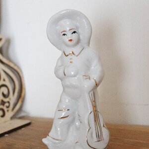 Vintage Porcelain A Boy with his guitar Germany porcelain figurine vintage decor Germany vintage 1990s image 3