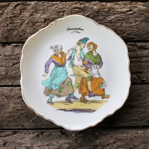 Vintage decorative  porcelain wall plate. Made in Korea - vintage plate - vintage wall plate - 1980