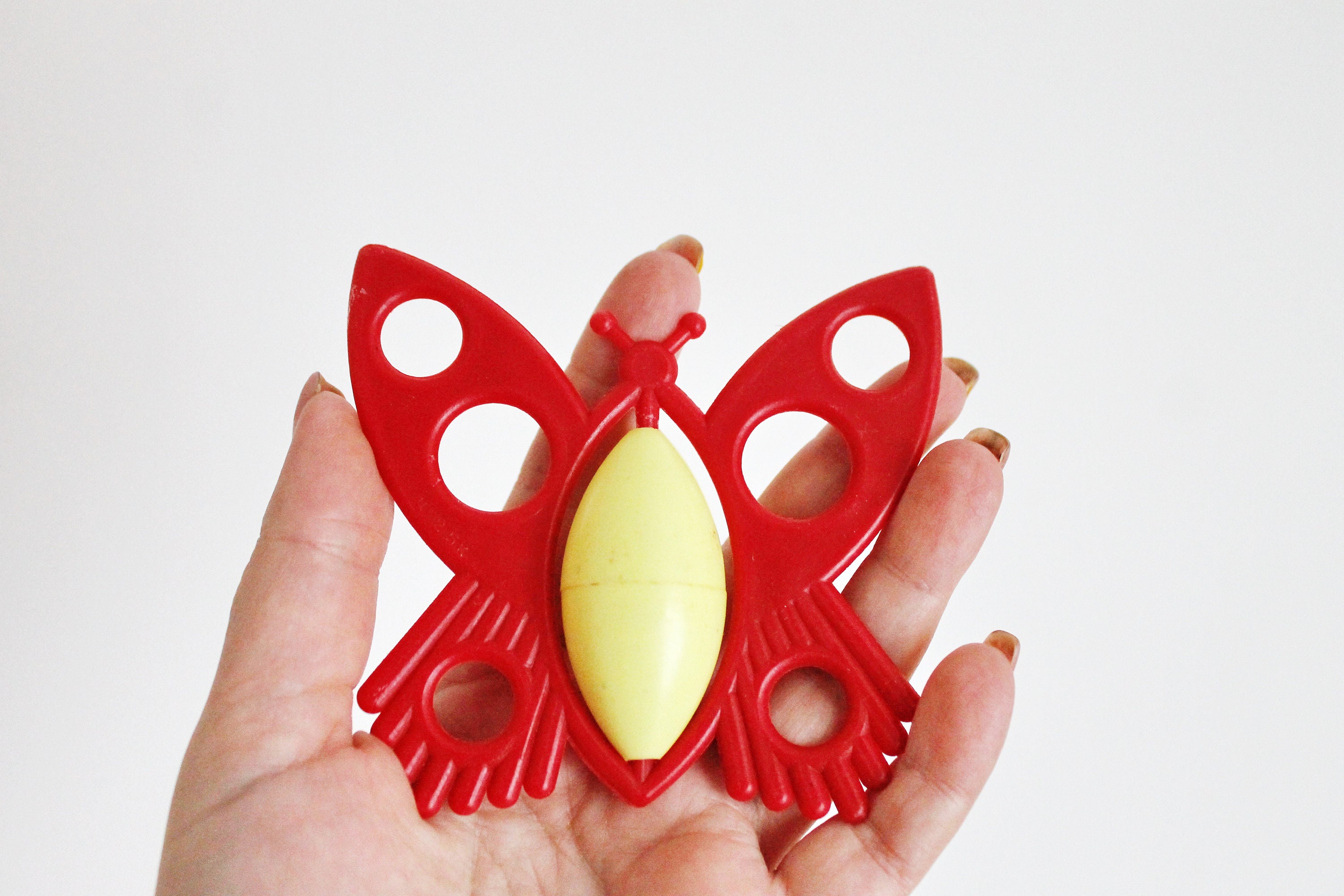 Soveit Rattle Soviet Vintage Baby Rattle - Butterfly - 3.8 Inches - Soviet Toy ...