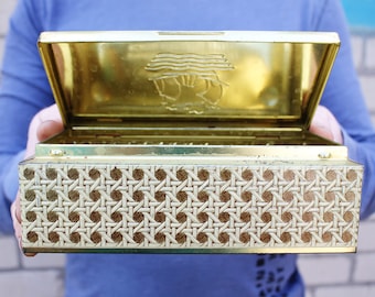 Vintage metall tin box for storing coffee - from Germany - 1970s