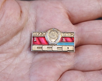 Vintage Sovjet-USSR pin badge - USSR 1922-1982 - USSR pin - vintage Sovjet-badge - jaren 1980