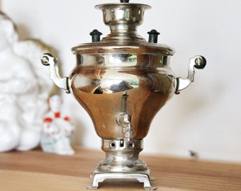 Vintage USSR mini samovar 5.9 inches - mini samowar souvenir from USSR - Soviet Ukraine - 1980s