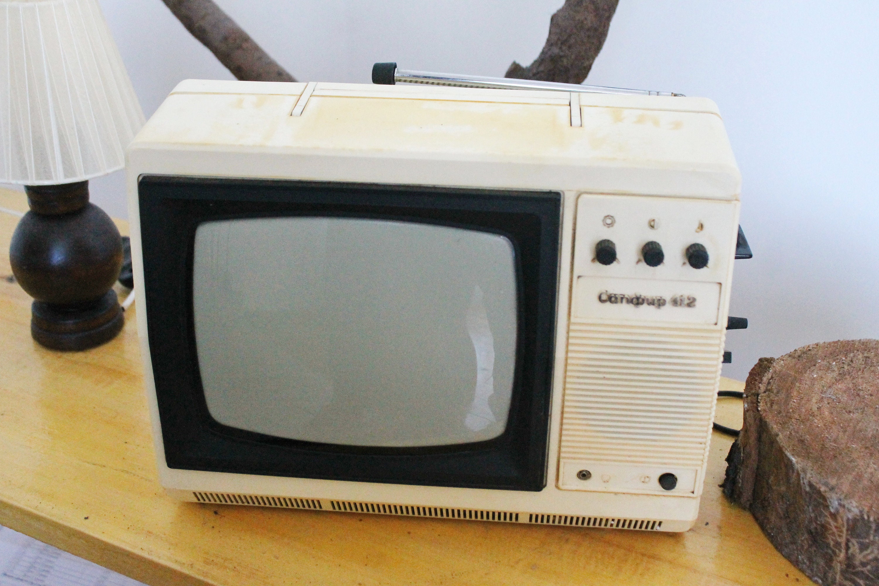 Soviet Vintage Small TV - Television Set - Made in USSR - Working
