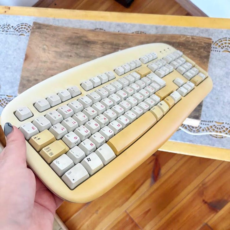 Logitech Deluxe Keyboard Y-SU61 Vintage PS/2 Computer Keyboard Retro ...