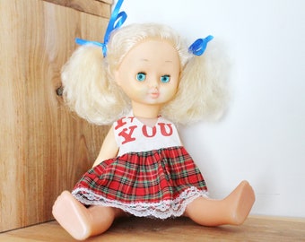 Vintage USSR doll 34 cm - 13.4 inches -  USSR doll - Collectible doll - 1970s