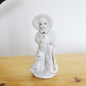 Vintage Porcelain A Boy with his guitar Germany porcelain figurine vintage decor Germany vintage 1990s image 8