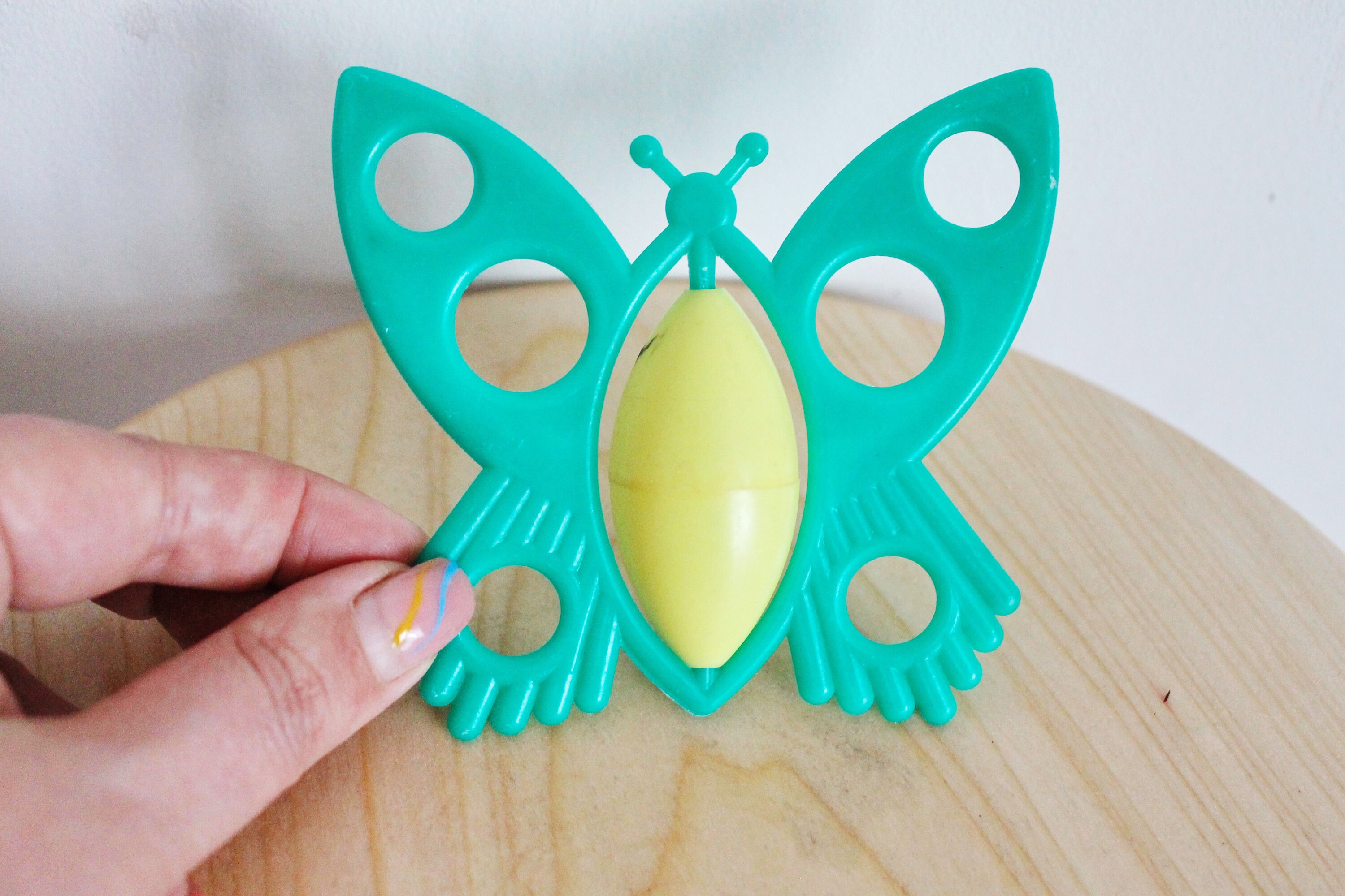 Soveit Rattle Soviet Vintage Green Baby Rattle - Butterfly - 3.8 Inches - Soviet Toy ...