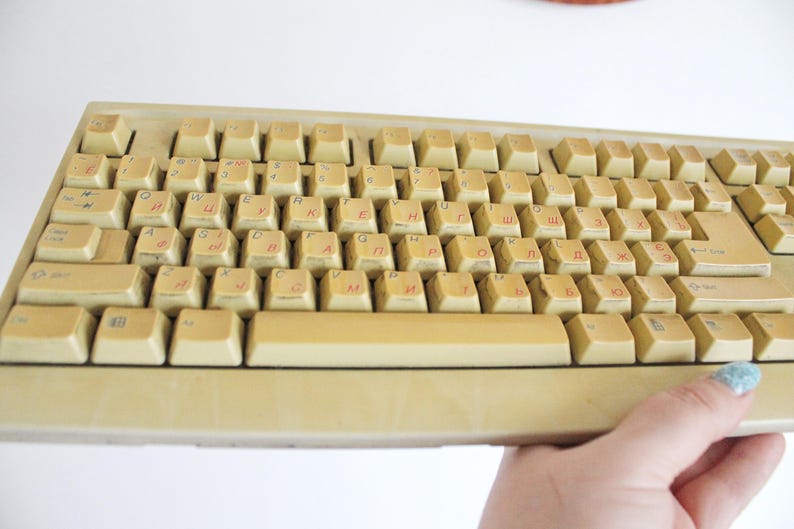 Mitsumi Vintage Keyboard KFK-EA4XT | 1990s Retro Beige Computer ...