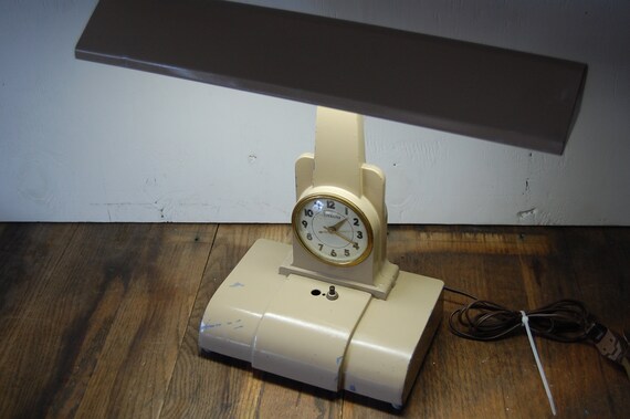 desk lamp with clock