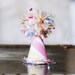 Pastel Rainbow Confetti Party Hat | Kids Party Hat | Girls Party Hat| Pom Pom Party Hat | Anthro Birthday Girl Prop | Smash Cake Hat | Blush