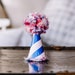 Blue Stripe Party Hat | Kids Party Hat | Girls Party Hat| Pom Pom Party Hat | Girl Photo Prop | Confetti Party Hat | Blue Floral Party Girl