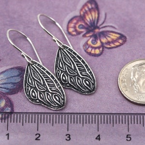 Sterling Silver Butterfly Earrings, Spring Jewelry, Dangle Earrings, Gifts for Her, Butterfly Jewelry, Artisan Handcrafted Sterling Earrings image 4