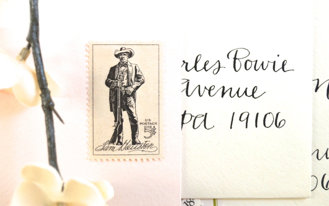 10 Texas Postage Stamps Vintage Sam Houston Stamps for Mailing Etsy