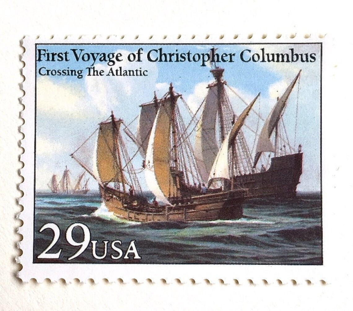 10 Vintage Blue Sailing Ship Stamps / Nautical Postage Stamps Etsy